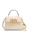 Valentino Garavani Garavani Vsling Small Handbag In Grainy Calfskin With Jewel Logo Woman Ivory Uni In White