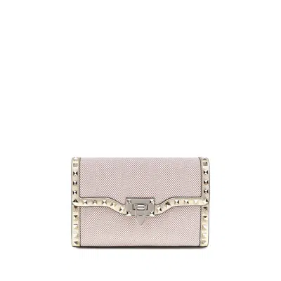 Valentino Garavani Small Canvas Rockstud Shoulder Bag