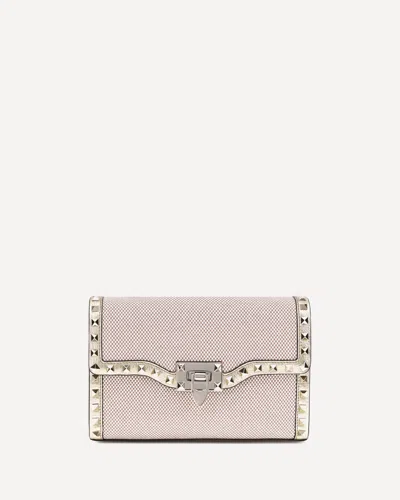 Valentino Garavani Small Canvas Rockstud Shoulder Bag In Multi