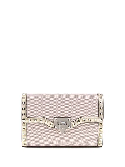 Valentino Garavani Small Canvas Rockstud Shoulder Bag