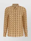 Valentino Garavani Petit Charles Print Shirt Shirt And Blouse White In Brown
