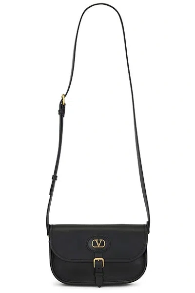 Valentino Garavani Antibes Leather Crossbody Bag Adjustable Strap In Black