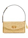 Valentino Small Devain Jacquard Shoulder Bag In Yellow