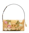 Valentino Small Embroidered Devain Shoulder Bag In Neutral