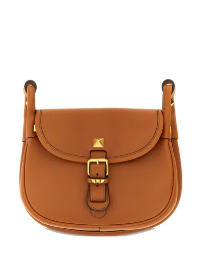 Valentino Garavani Valentinogaravani Flaneuse Small Shoulder Bag In Brown