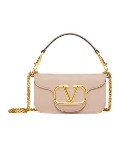 Valentino Garavani Small Flip Shoulder Bag In Nude