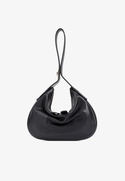 Valentino Garavani Small Go-hobo Bag In Nappa Leather In Black