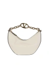 Valentino Neutral Vlogo Moon Small Shoulder Bag In White
