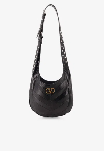 Valentino Garavani Small Hoboho Nappa Leather Shoulder Bag In Brown