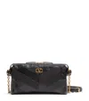 Valentino Garavani  Garavani Panthea Small Shoulder Bag In Nappa Leather With A Chevron Pat In Black