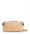 Valentino Garavani Panthea Small Shoulder Bag In Nappa Leather With A Chevron Pattern In Neutral