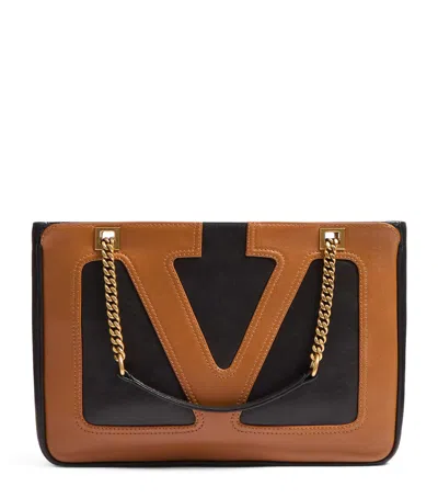 VALENTINO GARAVANI SMALL LAMBSKIN VIVA SUPERSTAR TOTE BAG