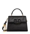 Valentino Garavani Vsling Leather Top Handle Bag In Black