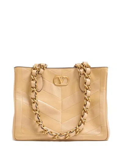 VALENTINO GARAVANI SMALL LASEINE CHAIN TOTE BAG
