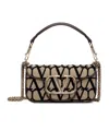Valentino Small Lòco Toile Iconographe Shoulder Bag In Black