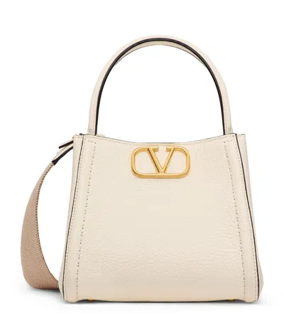 VALENTINO GARAVANI SMALL LEATHER ALLTIME TOP-HANDLE BAG