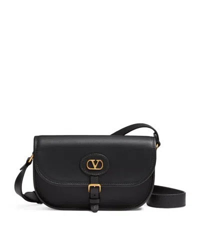 Valentino Garavani Antibes Leather Crossbody Bag Adjustable Strap In Black