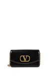 Valentino Small Leather Clutch In Black