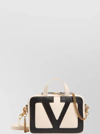 VALENTINO GARAVANI SMALL LEATHER DUFFLE BAG WITH DETACHABLE STRAP
