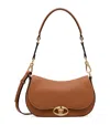 VALENTINO GARAVANI SMALL LEATHER OHVAL SHOULDER BAG