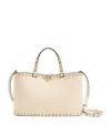 Valentino Rockstud Small Shopping Bag In Grainy Calfskin