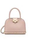 Valentino Garavani Women Small Leather Rockstud Handbag In Pink