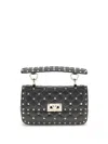 Valentino Small Leather Rockstud Spike Handbag In Black