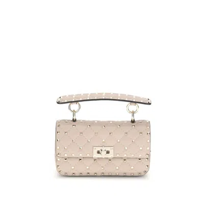 Valentino Garavani Small Leather Rockstud Spike Handbag In Black