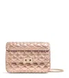 Valentino Small Leather Rockstud Spike Shoulder Bag In Pink