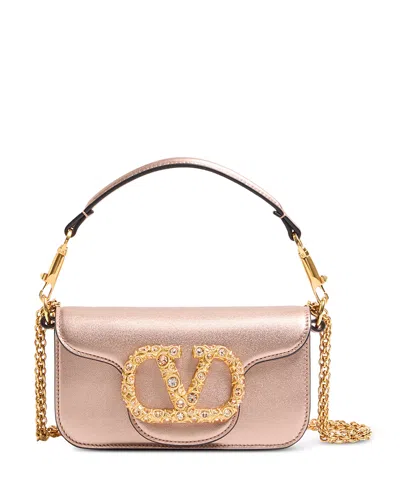 Valentino Garavani Valentino Small Leather Shoulder Bag In Pink