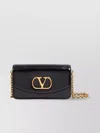 Valentino Small Leather Shoulder Bag With Adjustable Chain-link Strap