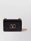 Valentino Small Leather Shoulder Bag With Adjustable Chain-link Strap