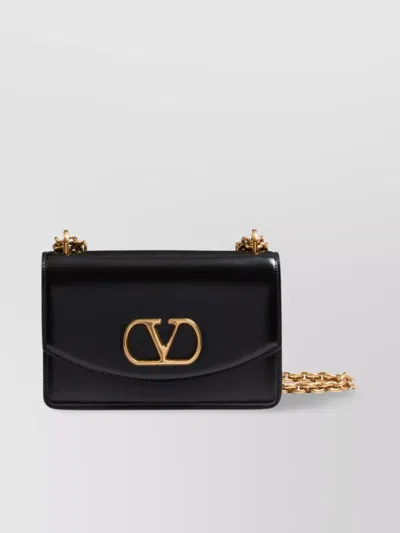 Valentino Garavani Small Leather Shoulder Bag With Adjustable Chain-link Strap