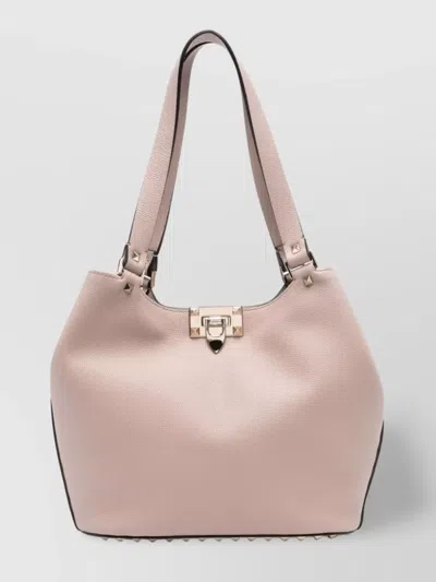 Valentino Garavani Small Leather Tote Bag With Rockstud Detailing In Multicolor