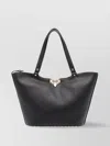 Valentino Small Leather Tote Bag With Rockstud Embellishment