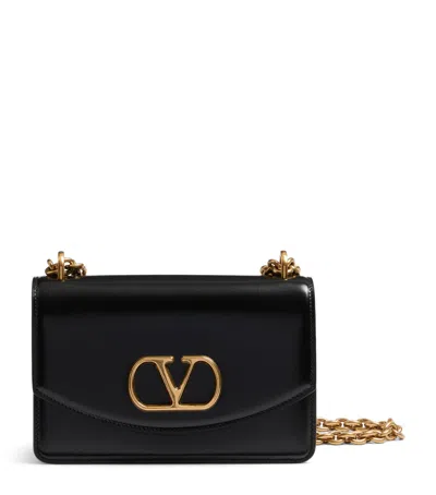 VALENTINO GARAVANI SMALL LEATHER VAIN SHOULDER BAG