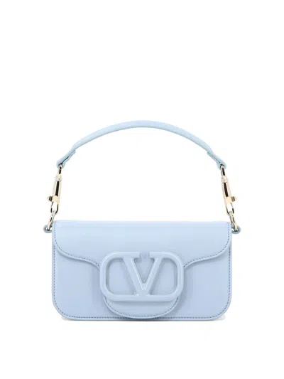 Valentino Garavani Small Light Blue Shoulder Handbag For Women In Brown