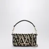 Valentino Garavani Small Locò Bag In Toile Iconographe Beige/black In Neutrals