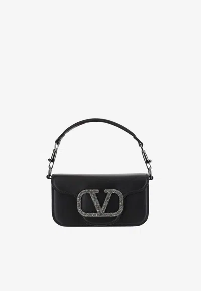 Locò Small Calfskin Shoulder Bag - Black