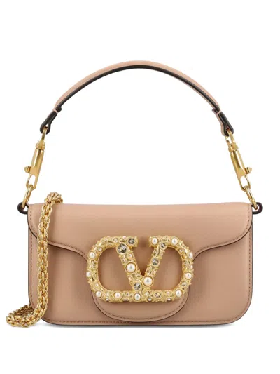 Valentino Garavani Small Locò Chain-strap Cross Body Bag In Neutral