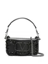 Valentino Locò Embellished Shoulder Bag In Black