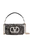Valentino Small Locò Embellished Tote Bag In Gray