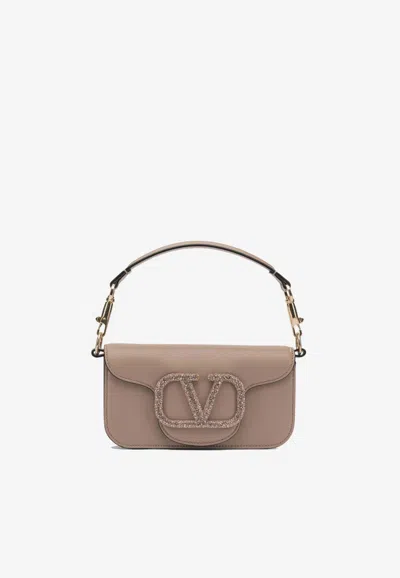 Valentino Garavani Small Locò Leather Handbag In Pink