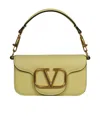 Valentino Small Locò Leather Shoulder Bag In Yellow