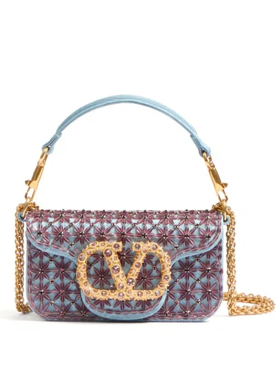 Valentino Garavani Small Locò Shoulder Bag In Blue