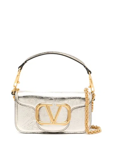 Valentino Garavani Small Locò Shoulder Bag In Metallic