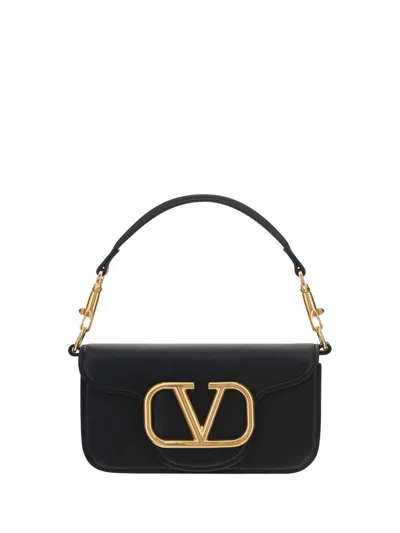 Valentino Garavani Small Shoulder Bag | Loco' | Vitello/ant In Black