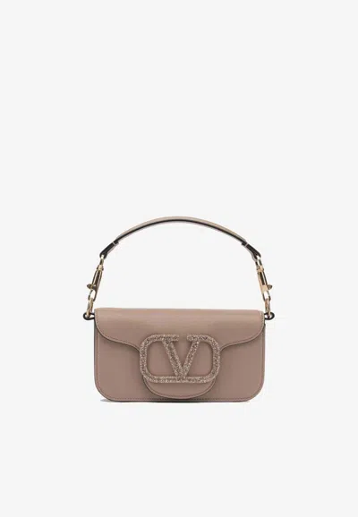 Valentino Garavani Small Loco Shoulder Bag In Pink