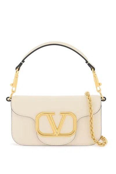 Valentino Garavani Small 'locò' Shoulder Bag In White