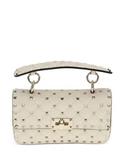 Valentino Garavani Small Nappa Rockstud Spike Bag In Gray